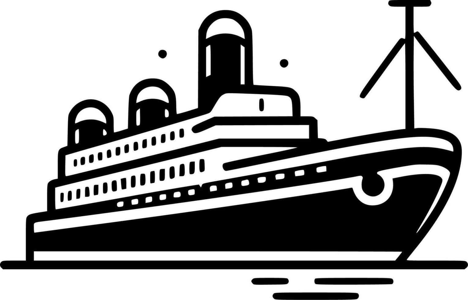 crucero - minimalista y plano logo - vector ilustración