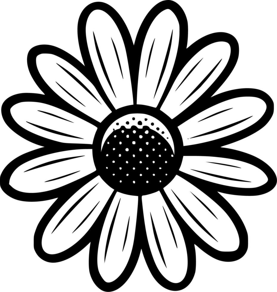 Daisy, Minimalist and Simple Silhouette - Vector illustration