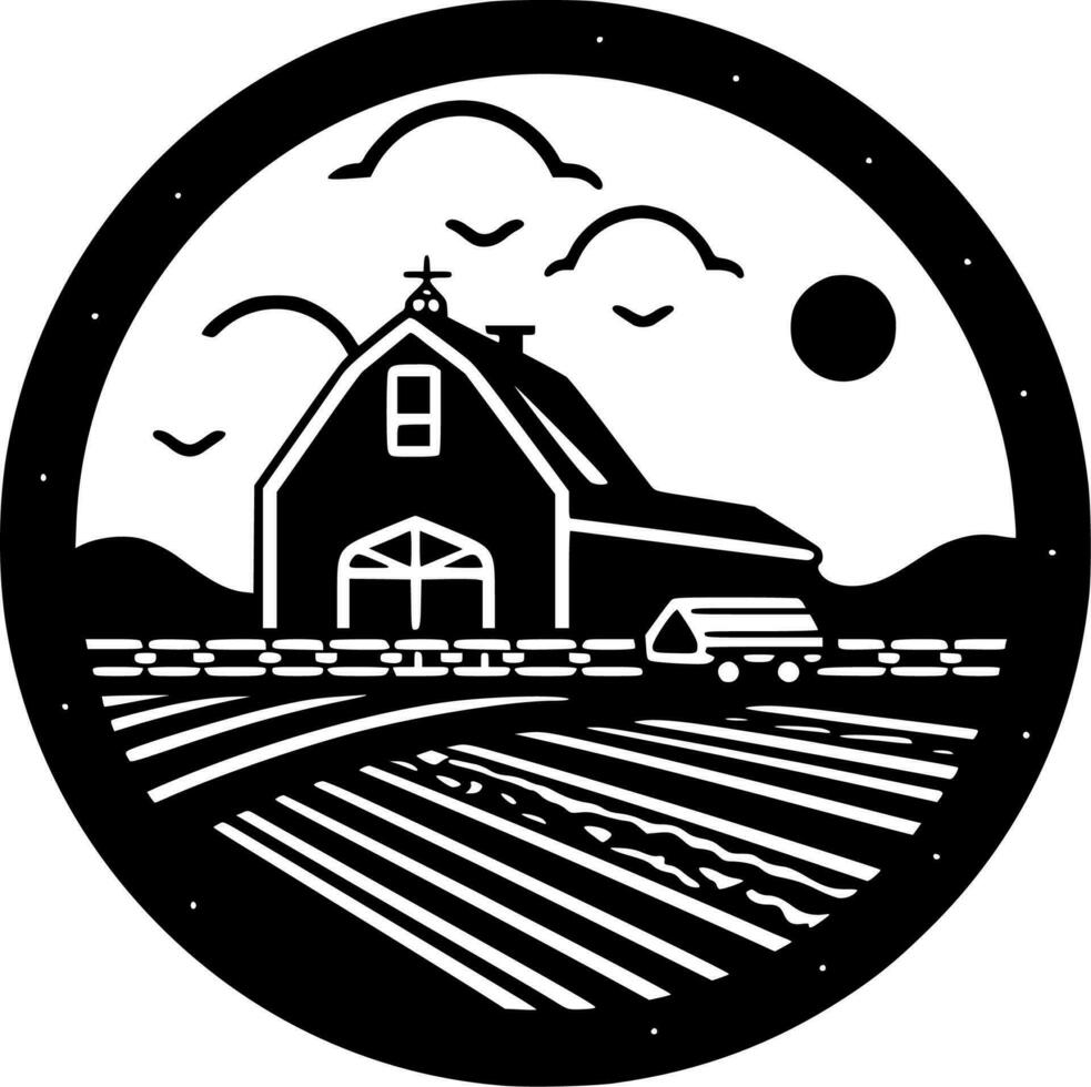 Farm - Minimalist and Flat Logo - Vector illustration