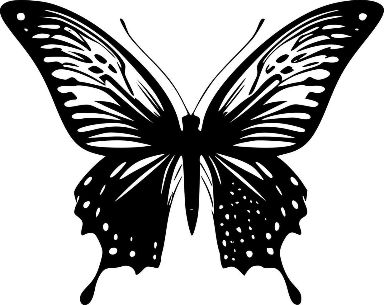 Butterfly, Minimalist and Simple Silhouette - Vector illustration