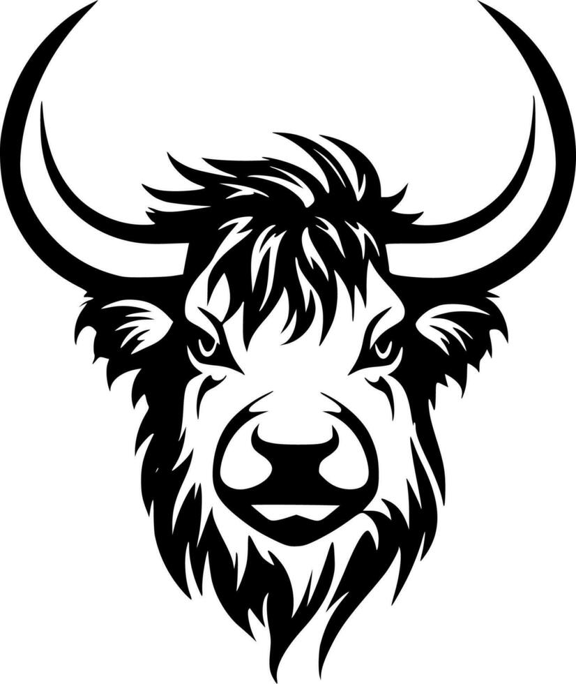 Highland Cow - High Quality Vector Logo - Vector illustration ideal for T-shirt graphic