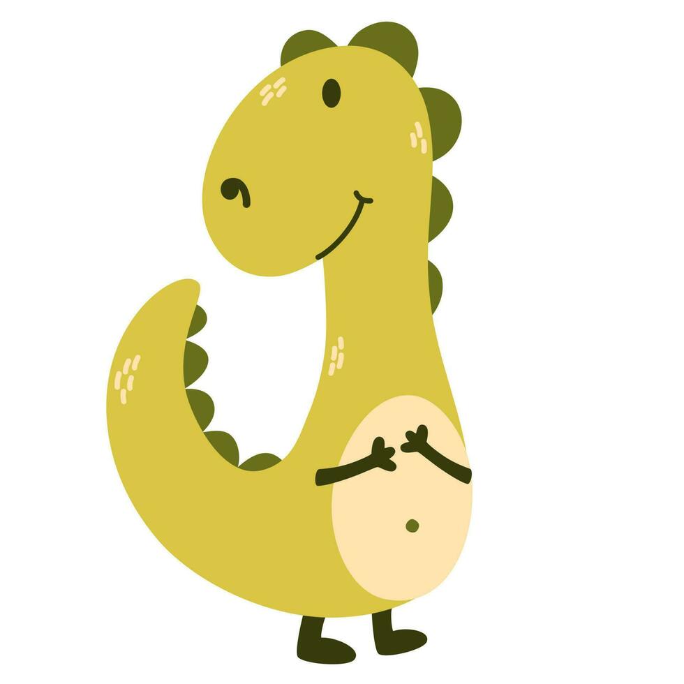 Dragon. Cute baby fairytale fantasy dragon character. Vector children illustration perfect for print, patterns and children room.