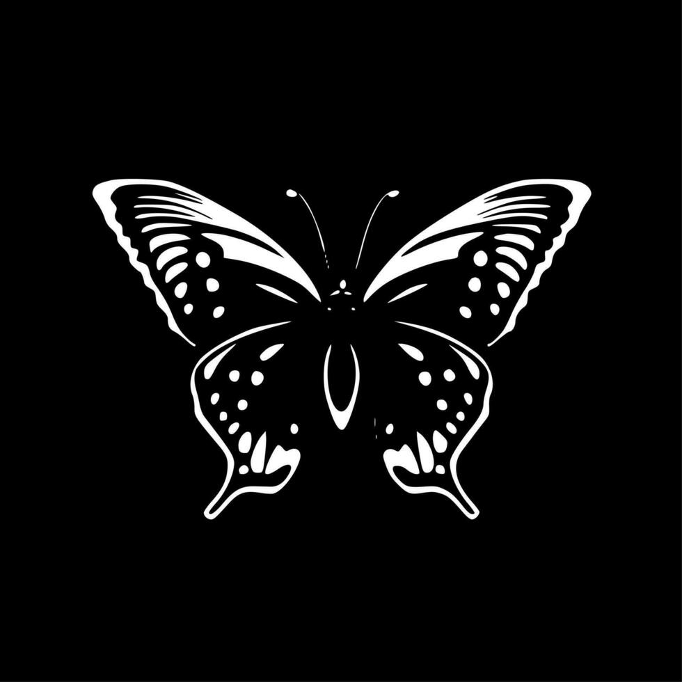 mariposa, negro y blanco vector ilustración