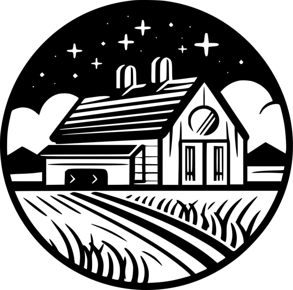 Farm - Minimalist and Flat Logo - Vector illustration