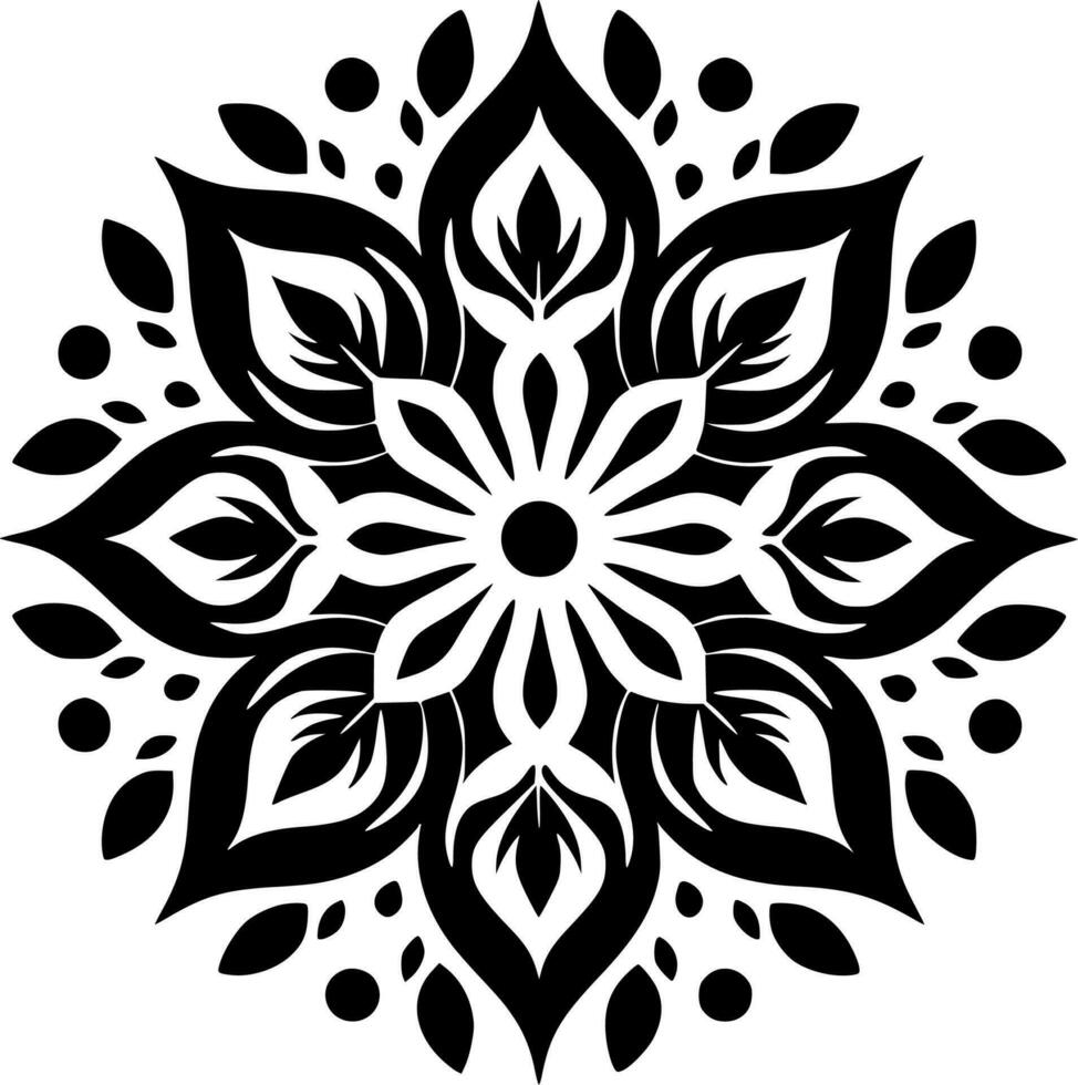 Mandala, Minimalist and Simple Silhouette - Vector illustration