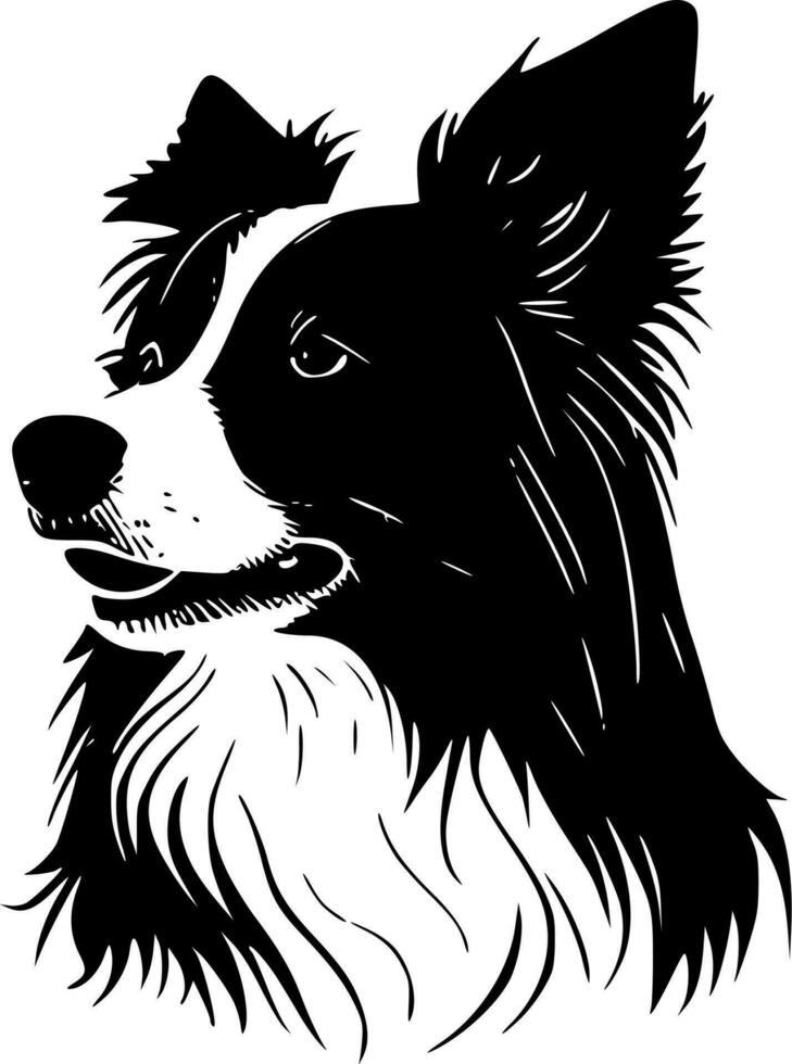 Border Collie, Minimalist and Simple Silhouette - Vector illustration