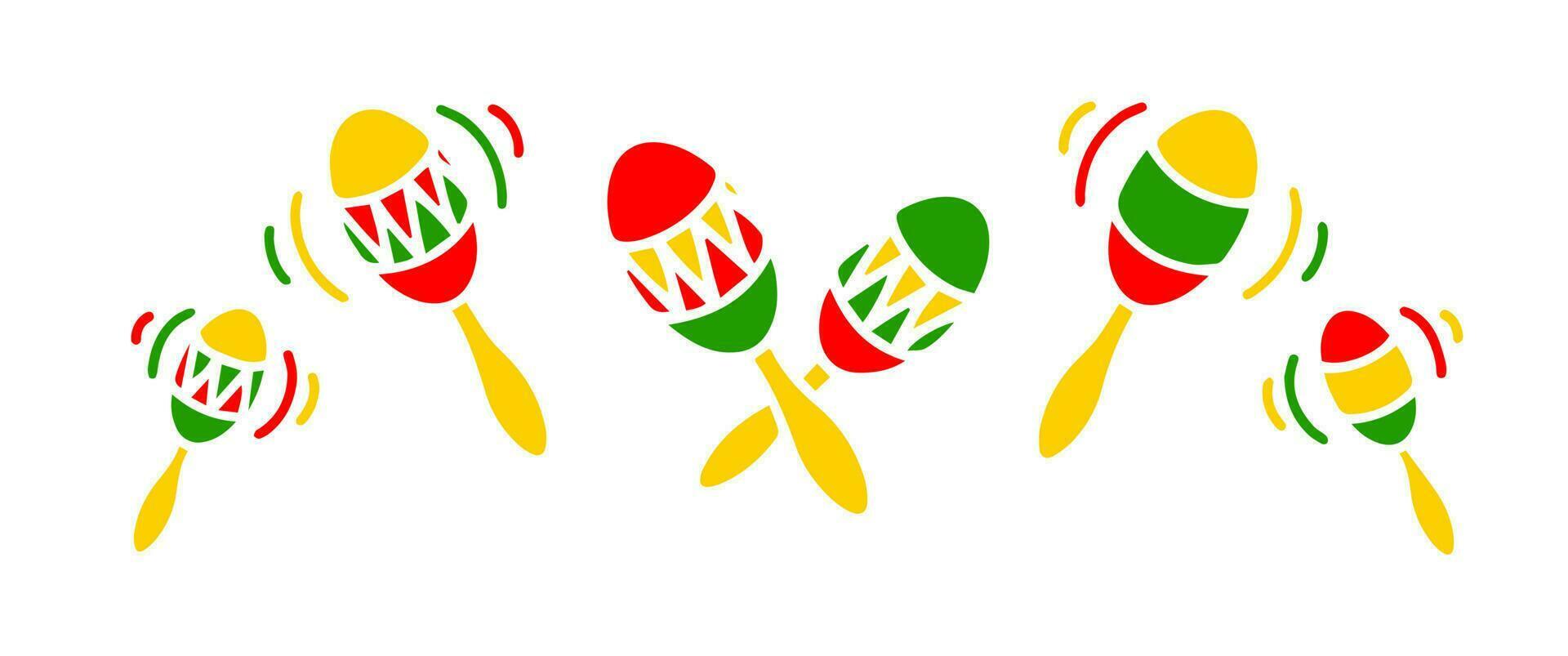 Maracas icon. Vector illustration of blue and red maraca and instrument sign.