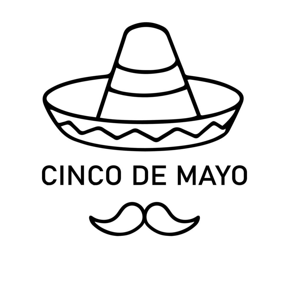 cinco Delaware mayonesa celebracion. mexicano tradicional federal fiesta ese es celebrado en mayo 5to. vector