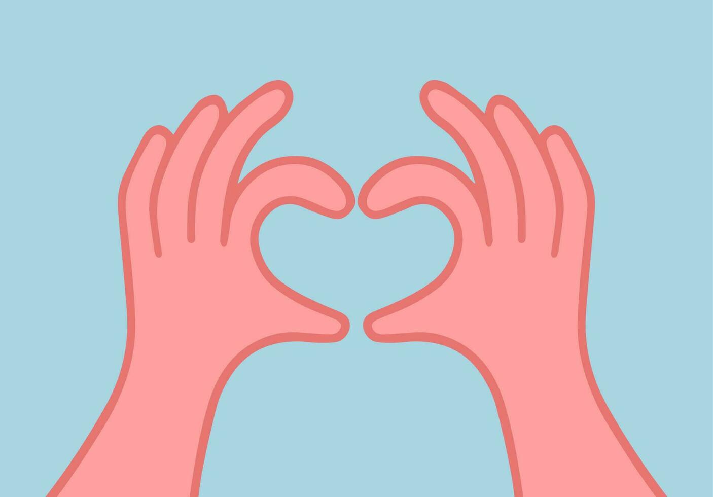 Hands making or formatting a heart symbol icon. I love you heart sign. vector