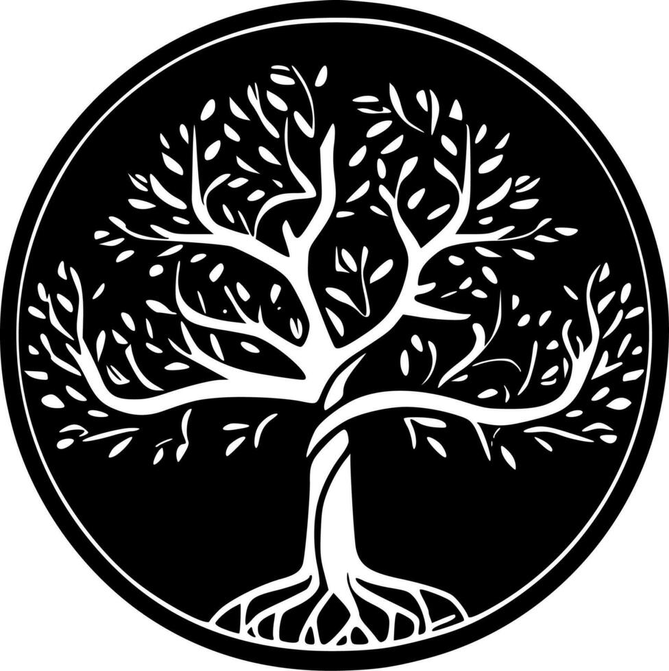 Tree of Life, Minimalist and Simple Silhouette - Vector illustration