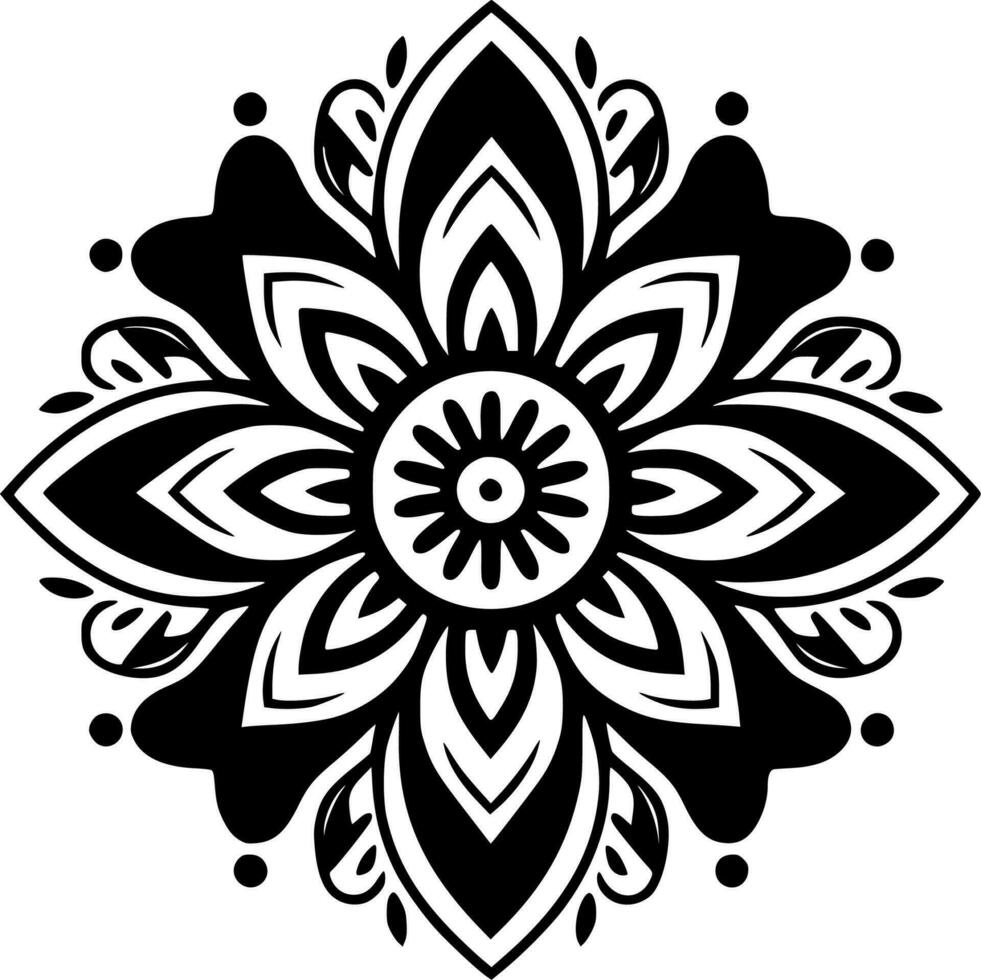 Mandala - Minimalist and Flat Logo - Vector illustration