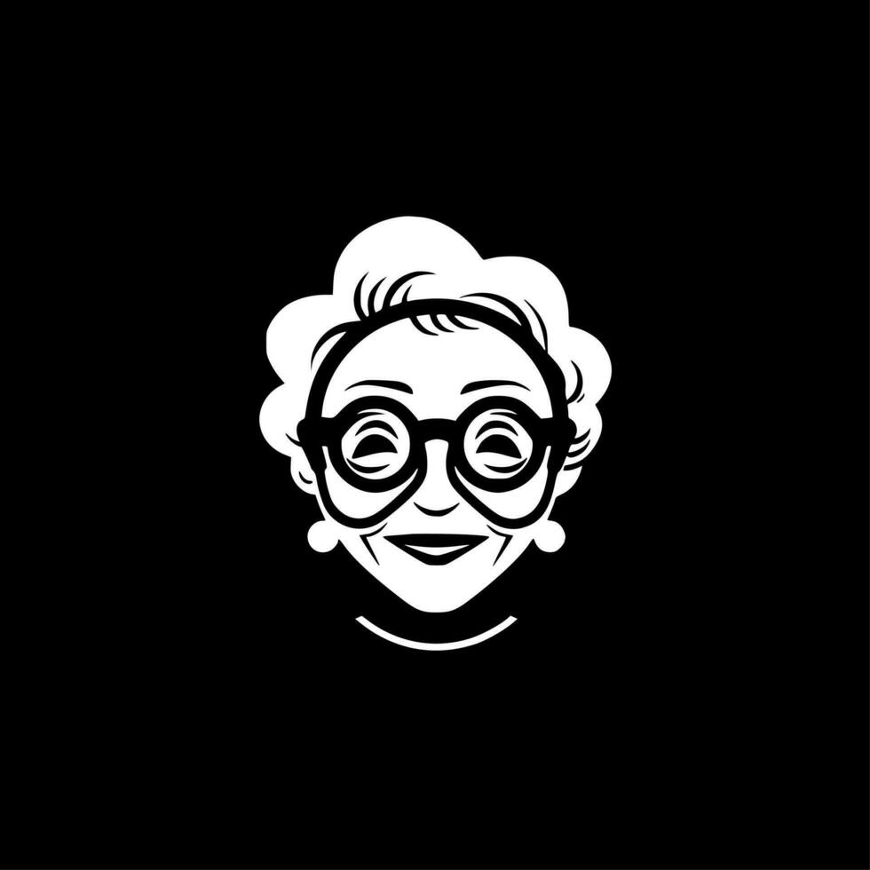 Grandma - Minimalist and Flat Logo - Vector illustration