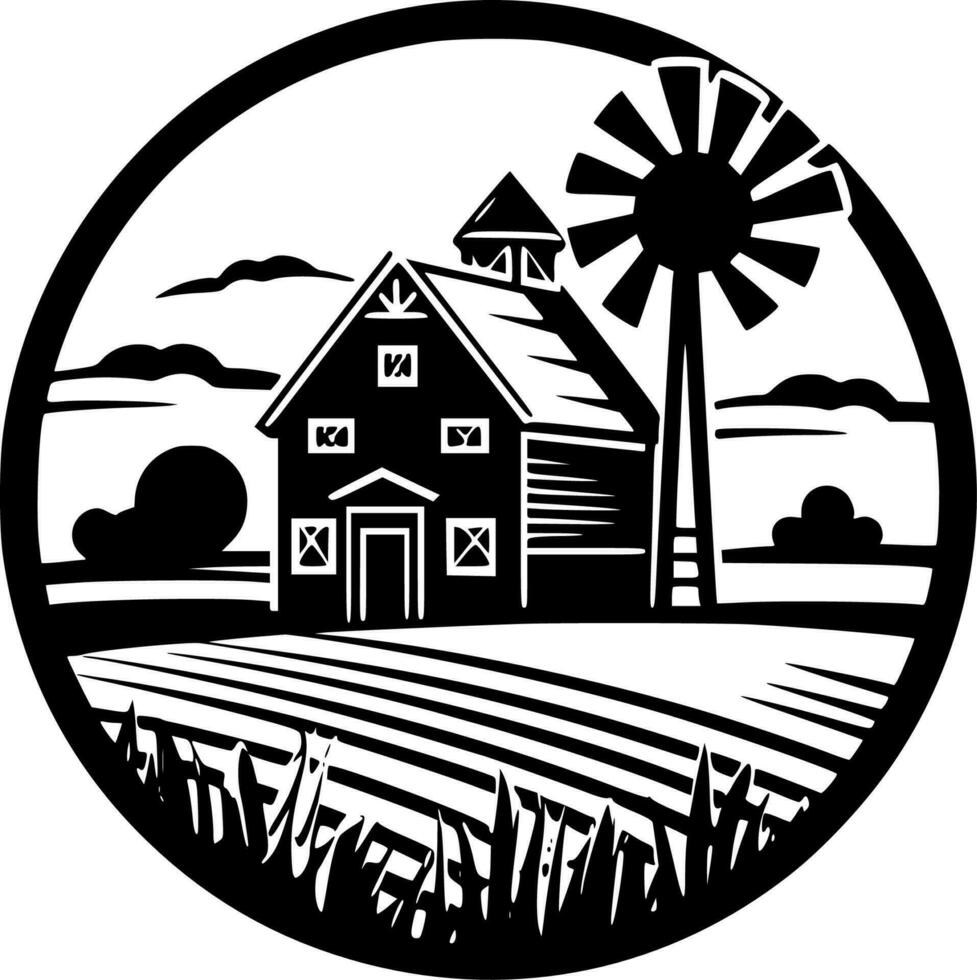 Farm - Minimalist and Flat Logo - Vector illustration