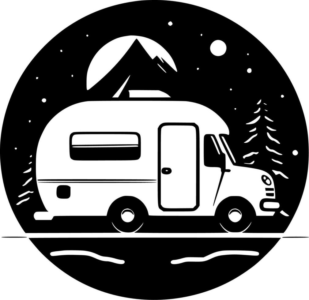 Camping - Minimalist and Flat Logo - Vector illustration