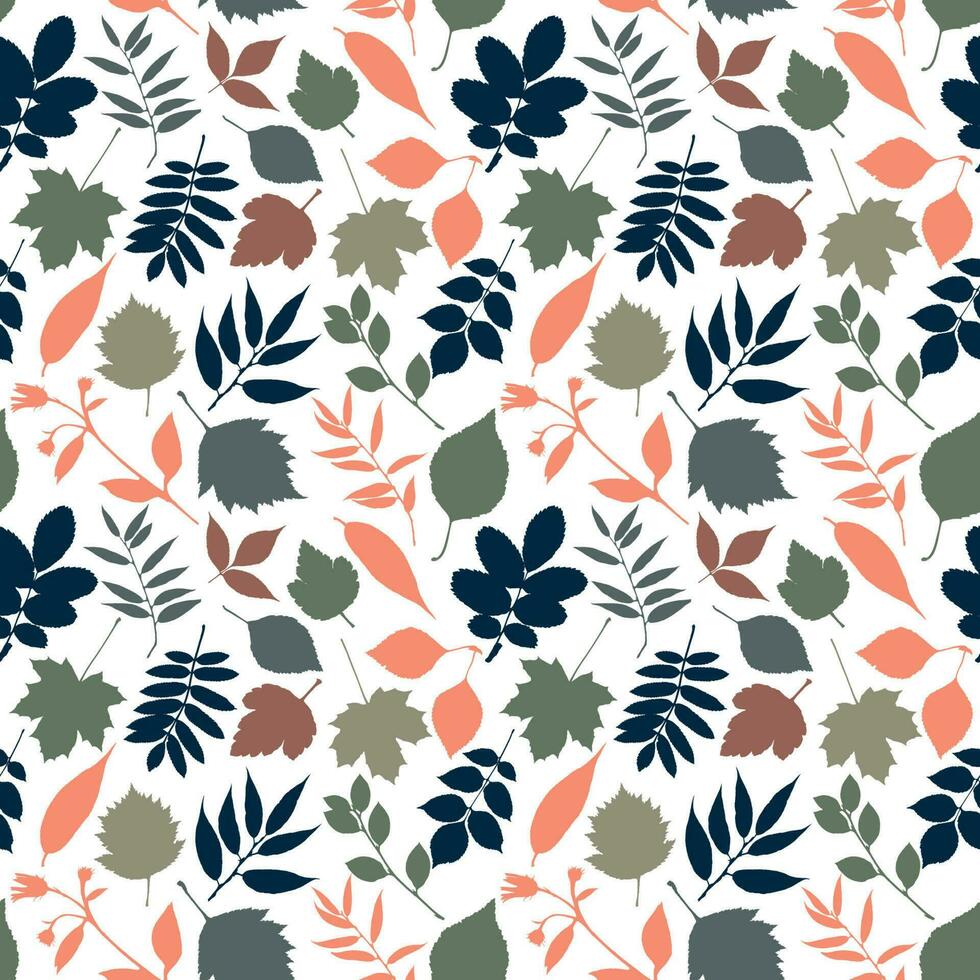 Seamless pattern of autumn leaves. Vector Background for autumn celebration.
