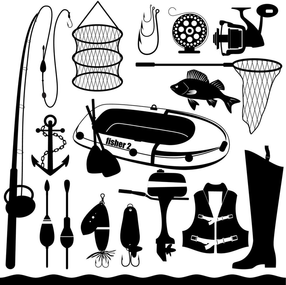 Fishing Elements Vector Art, Icons, and Graphics for Free Download
