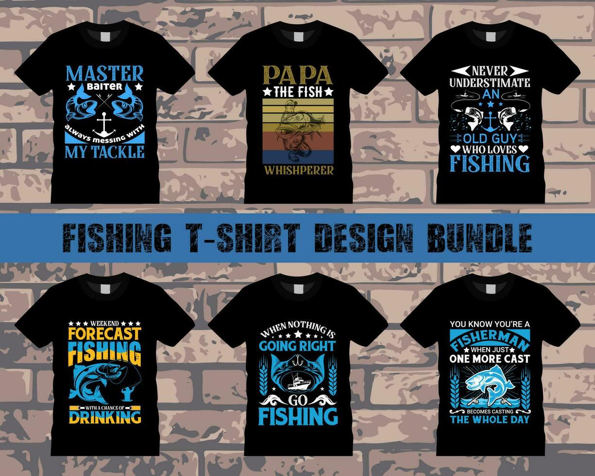 pescar t camisas diseño vectorial gráfico, tipografía vector