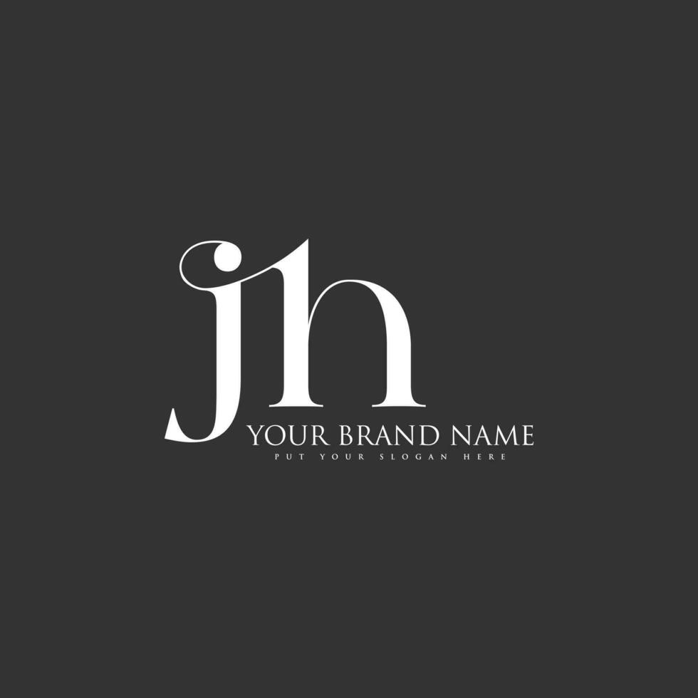 JH Letter Initial Elegant Luxury Logo Template Free Vector