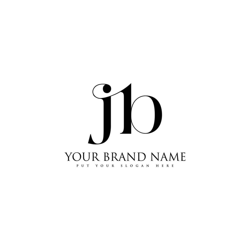 jb alfabeto lujo elegante letras iniciales monograma tipo logo gratis vector