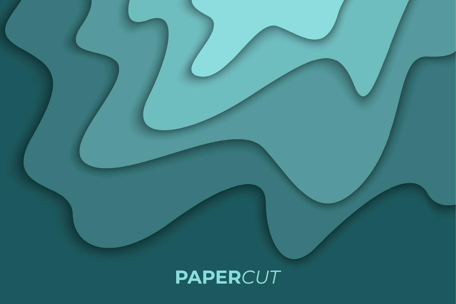 Abstract wavy paper background in bright colors vector