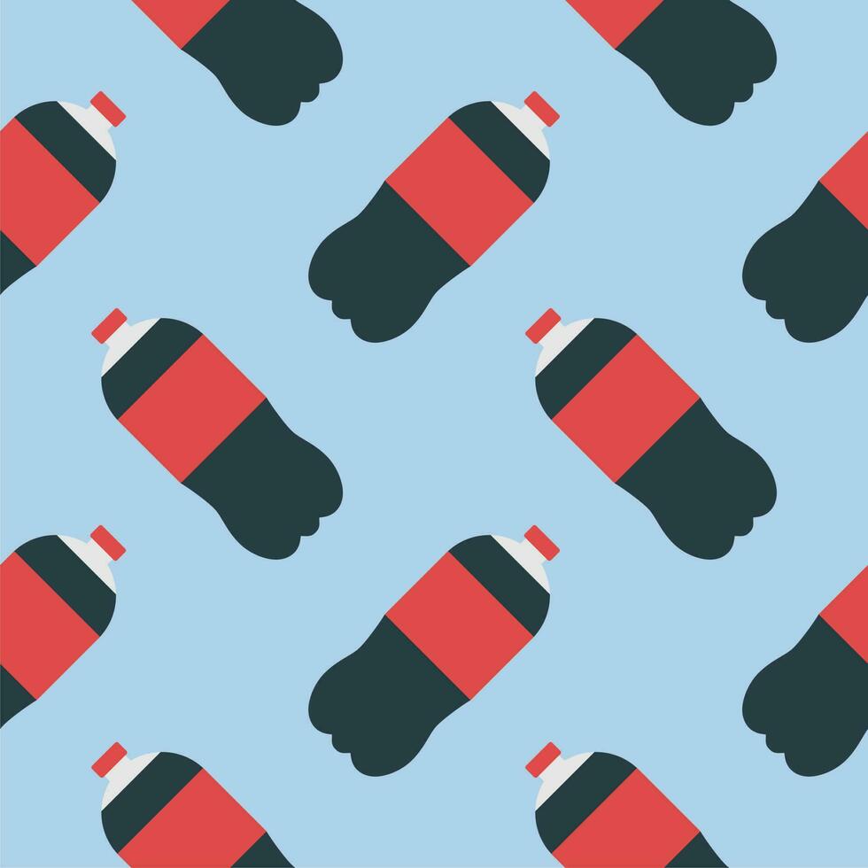 soft drink seamless pattern vector illustration. bottle of soda seamless pattern