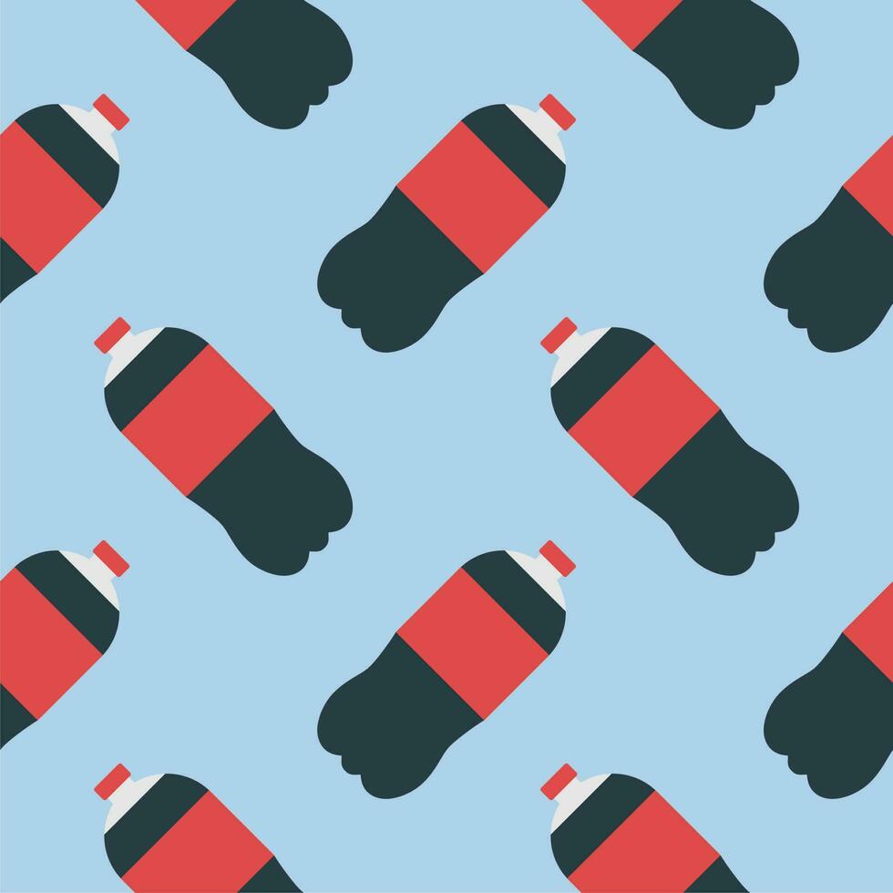 soft drink seamless pattern vector illustration. bottle of soda seamless pattern