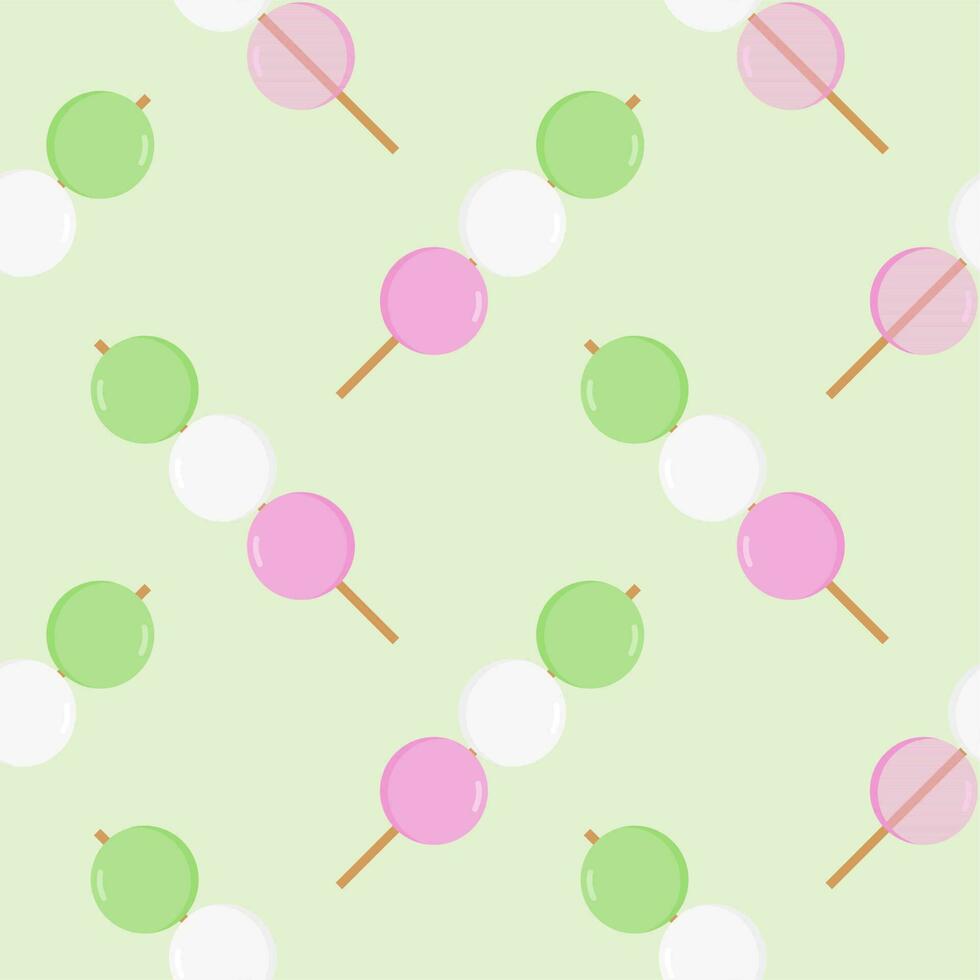 dango sin costura modelo vector ilustración