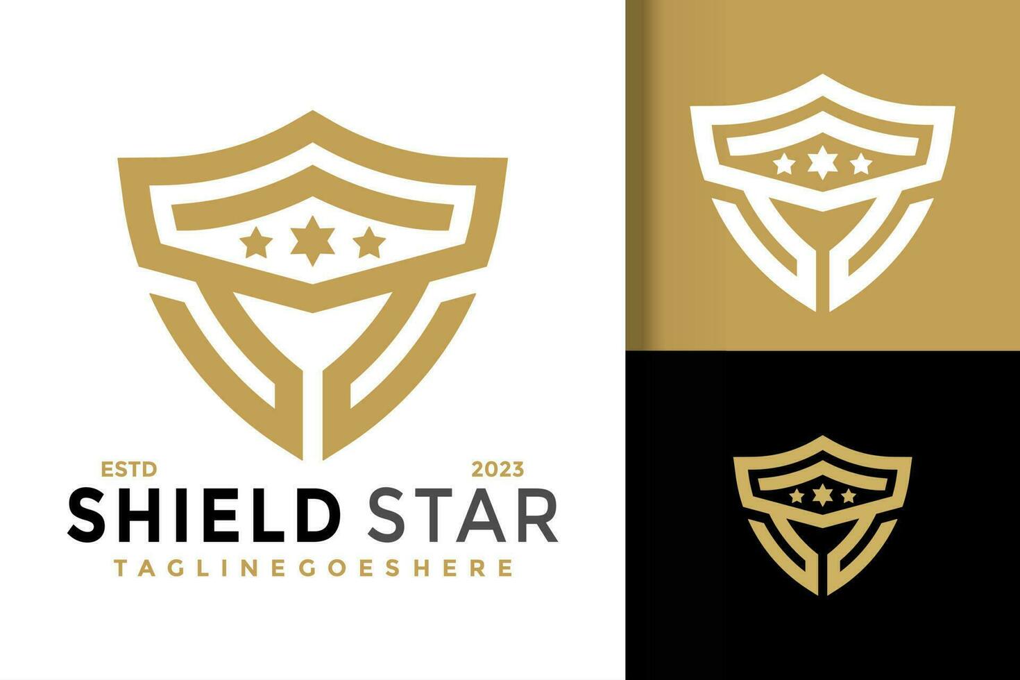Simple modern shield initial letter m logo vector icon illustration