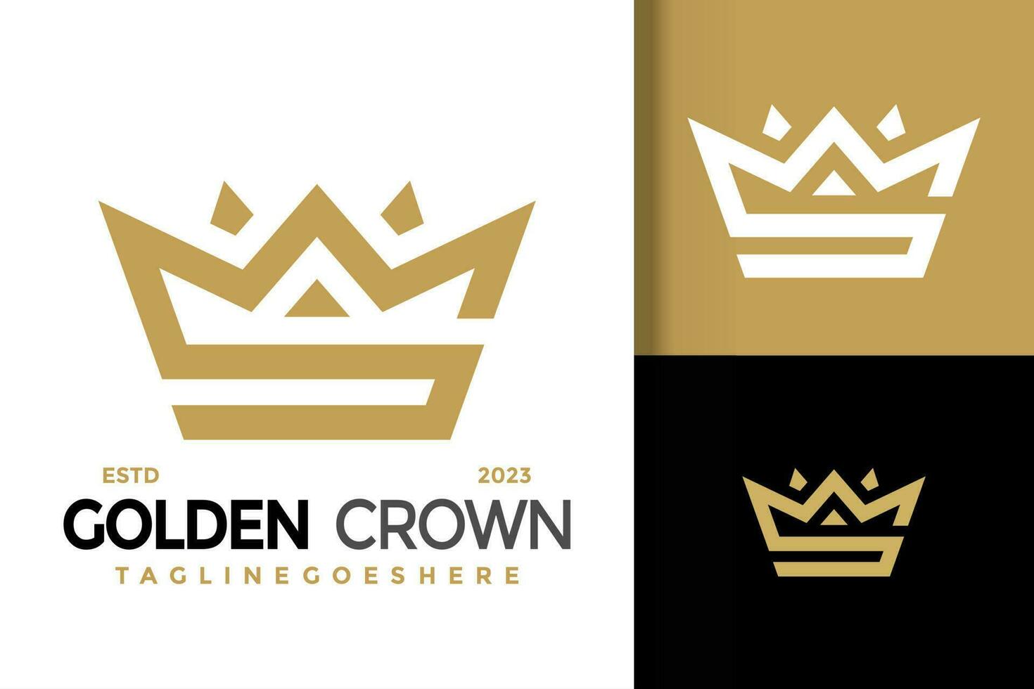 Simple modern crown line art initial letter s logo vector icon illustration
