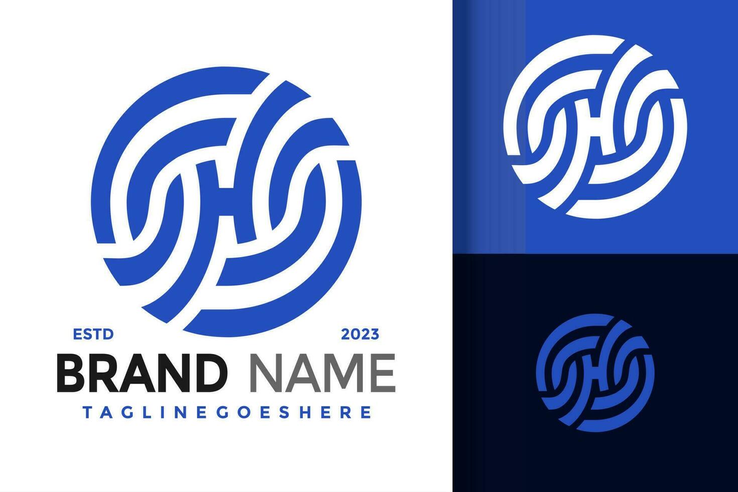 Abstract Letter H Monogram Logo vector icon illustration