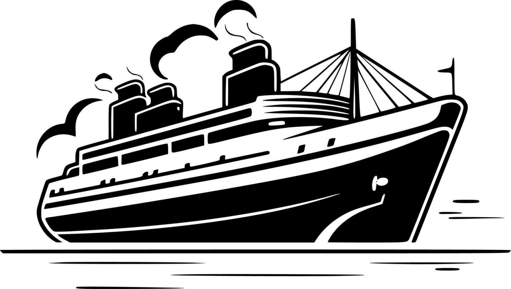 crucero - minimalista y plano logo - vector ilustración