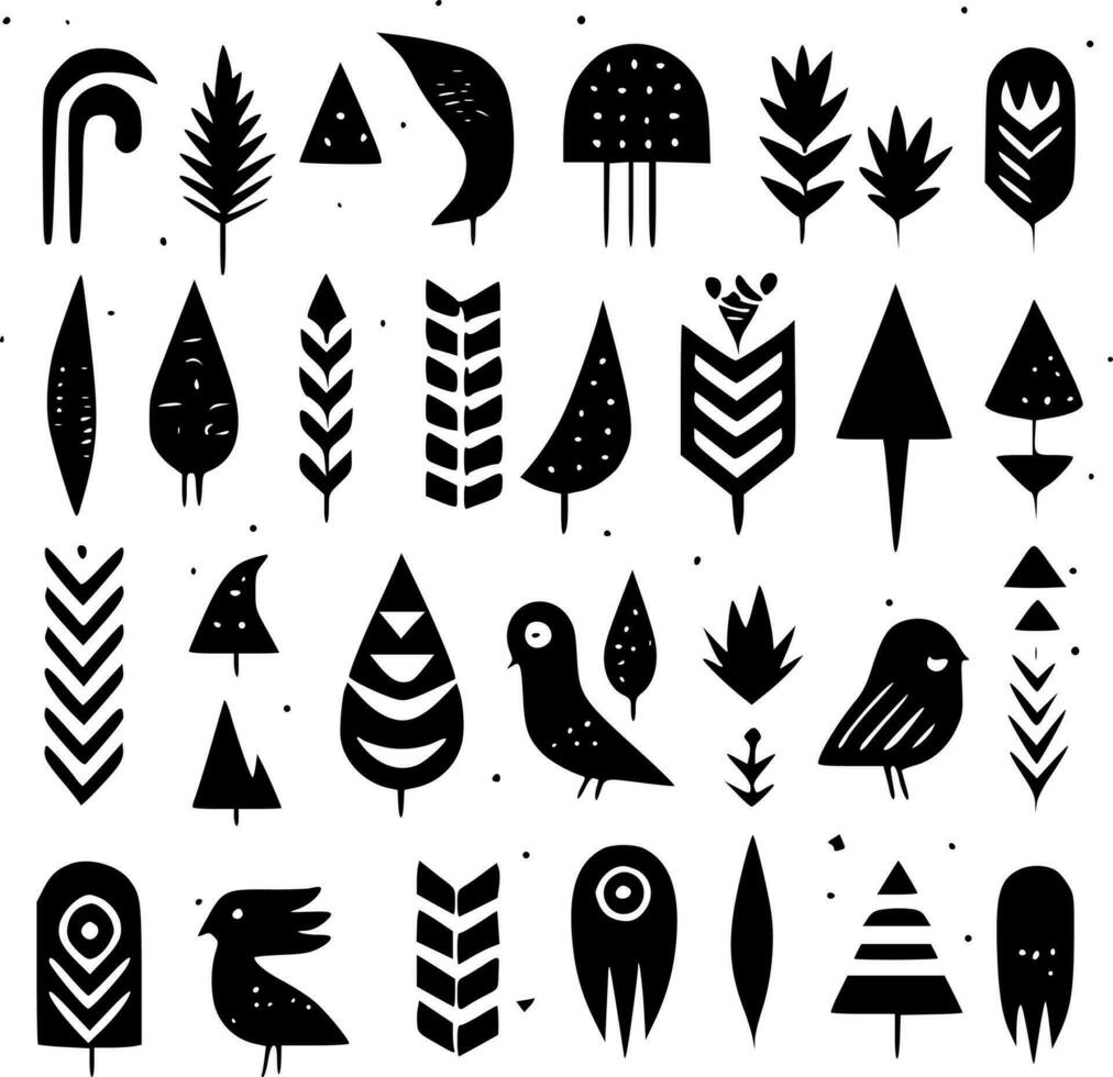 Patterns, Black and White Vector illustration 24568879 Vector Art at