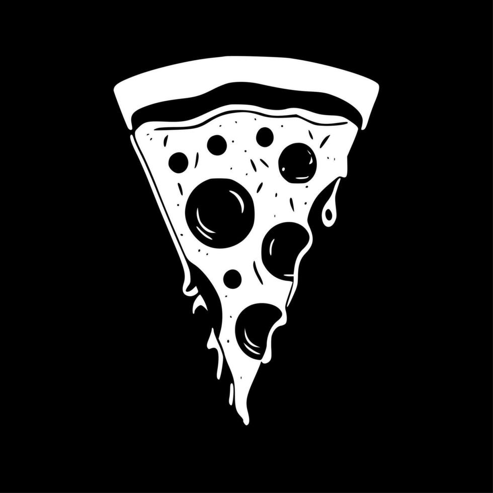 pizza, minimalista y sencillo silueta - vector ilustración
