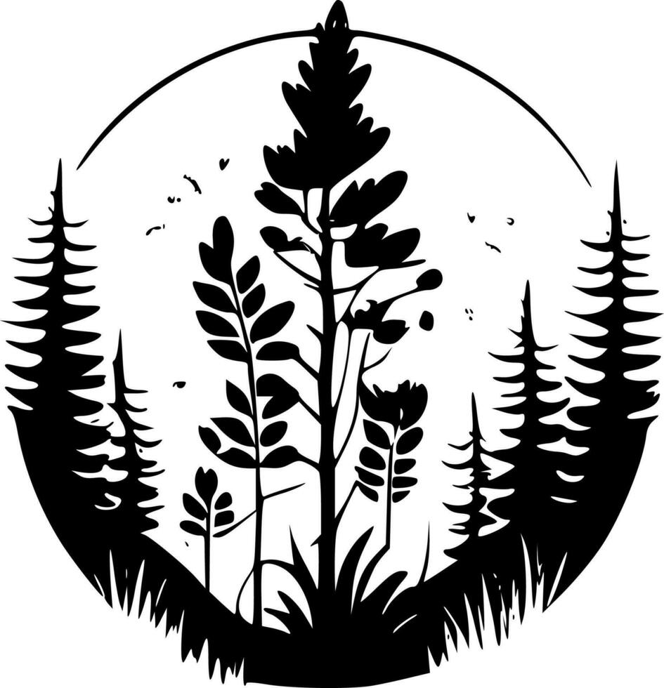 naturaleza - minimalista y plano logo - vector ilustración