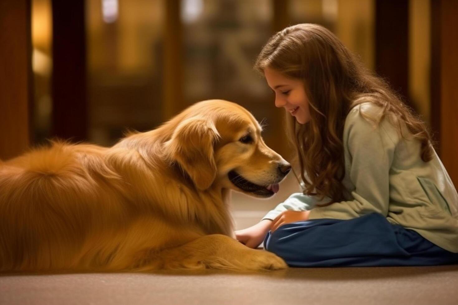 perro en real vida, contento momento con mascota ai generativo foto