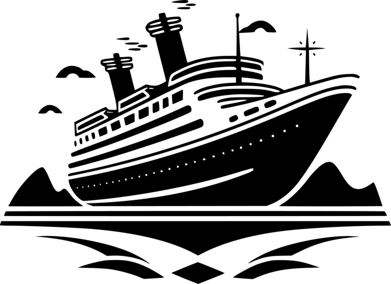 Cruise - Minimalist and Flat Logo - Vector illustration