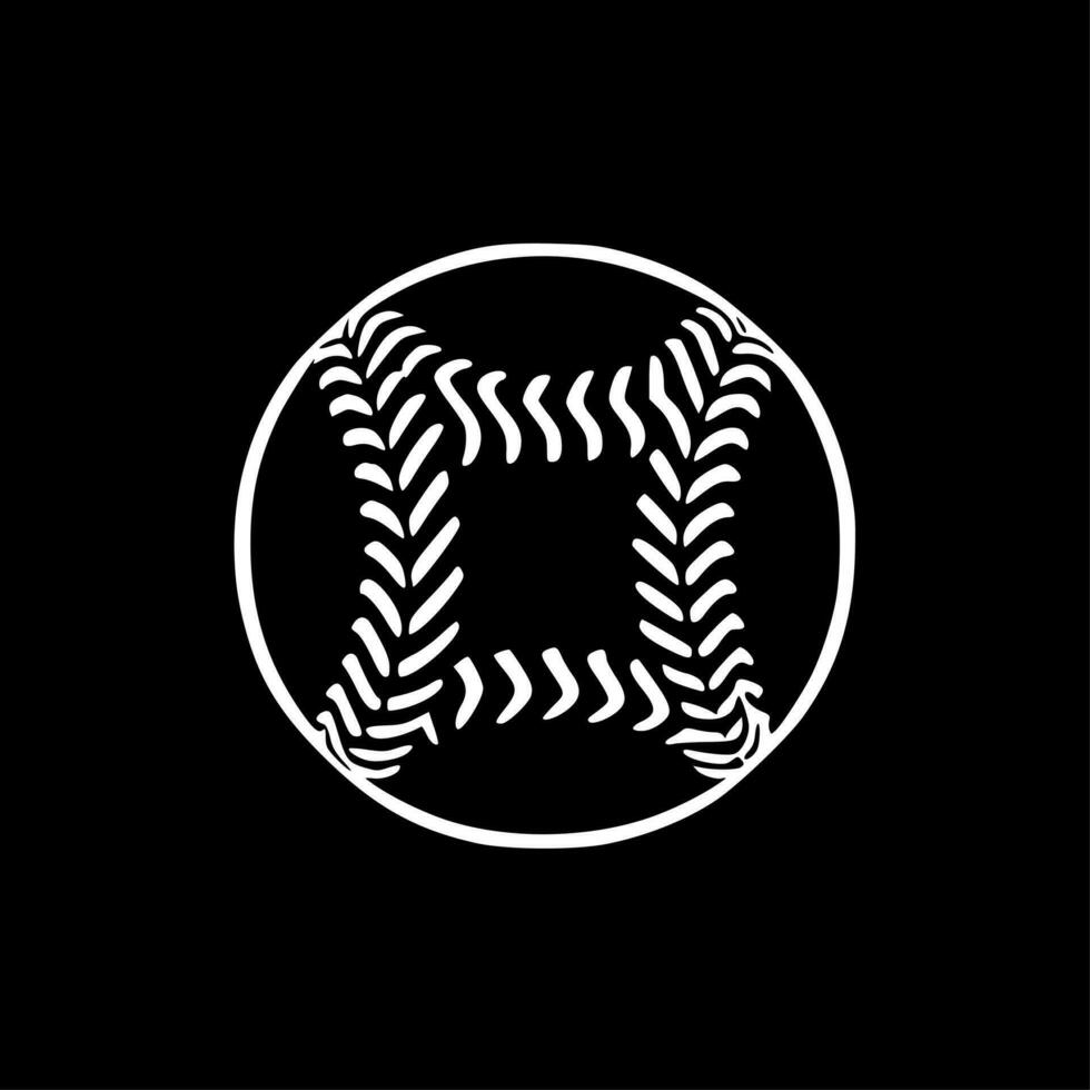Baseball, Minimalist and Simple Silhouette - Vector illustration