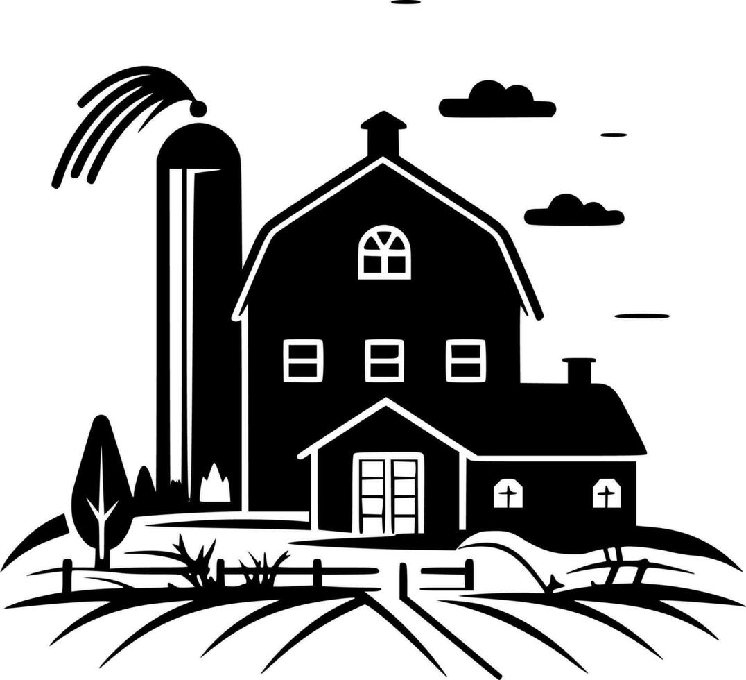 Farm - Minimalist and Flat Logo - Vector illustration