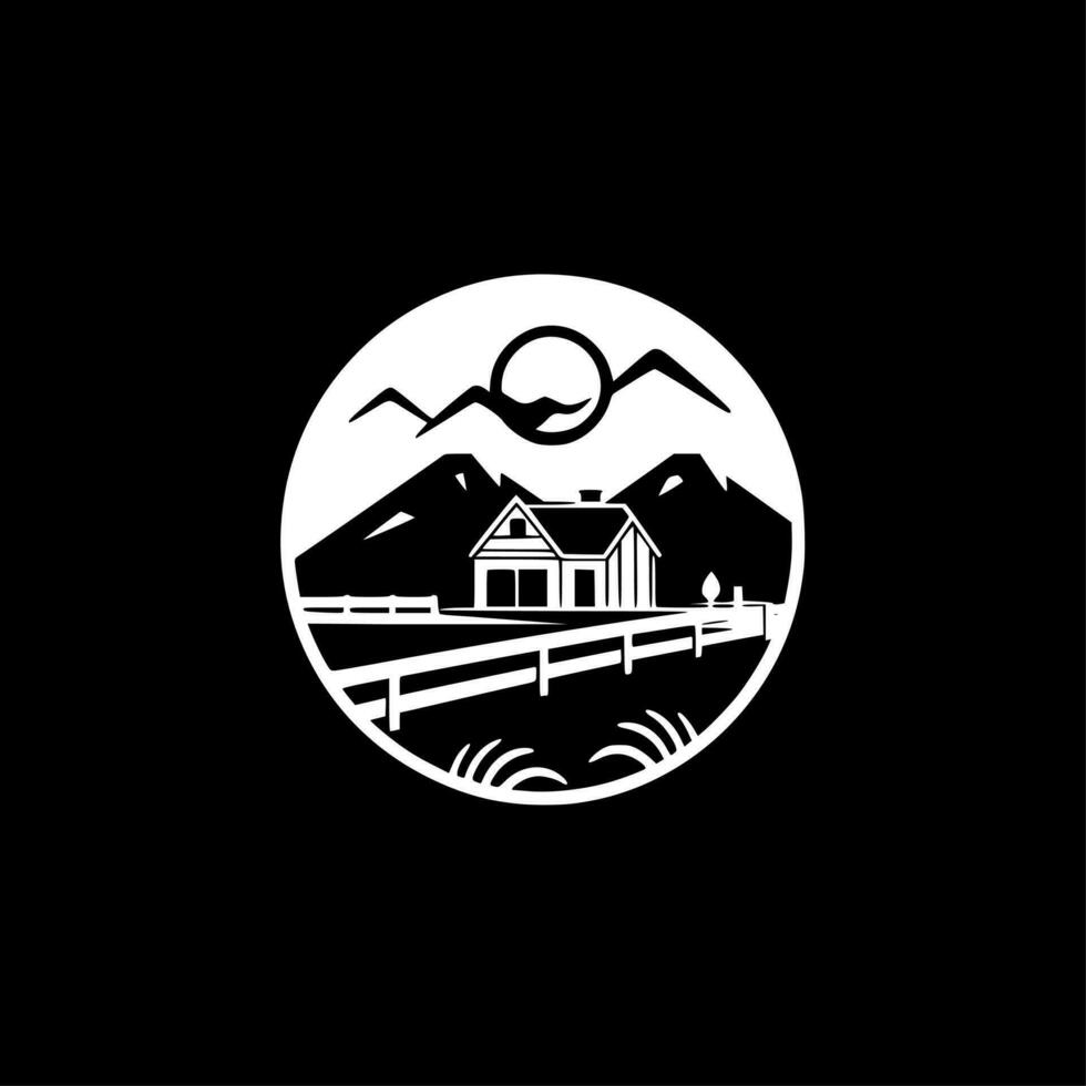 Farm - Minimalist and Flat Logo - Vector illustration