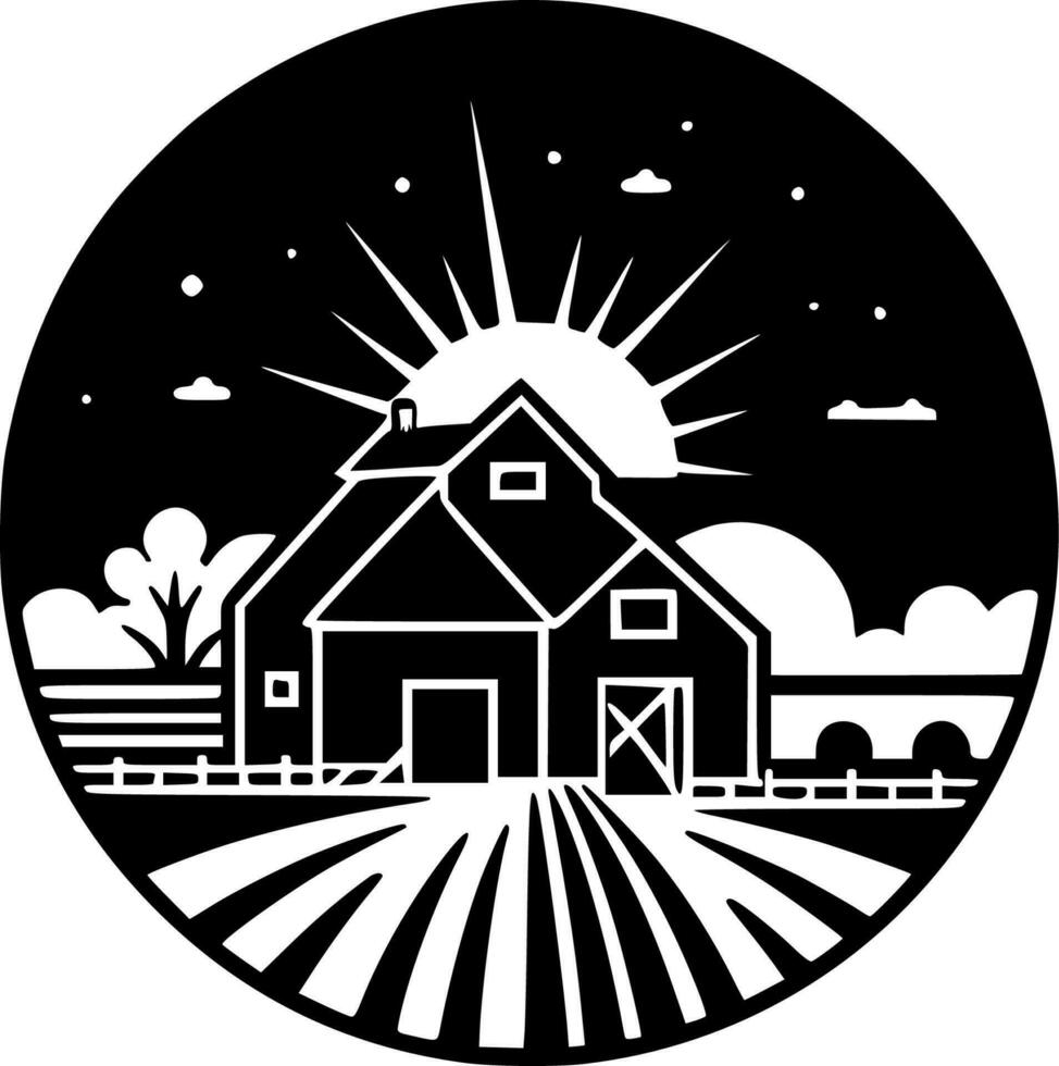 Farm - Minimalist and Flat Logo - Vector illustration