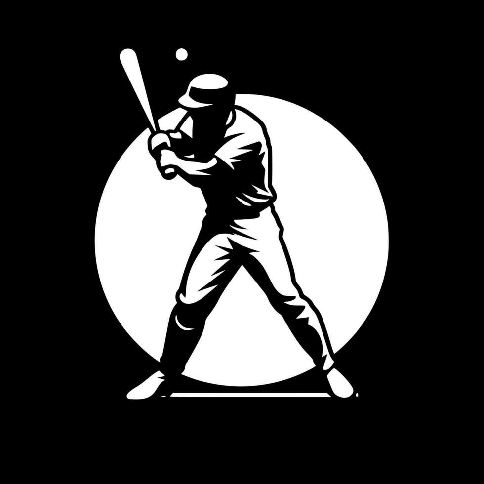 Baseball, Minimalist and Simple Silhouette - Vector illustration