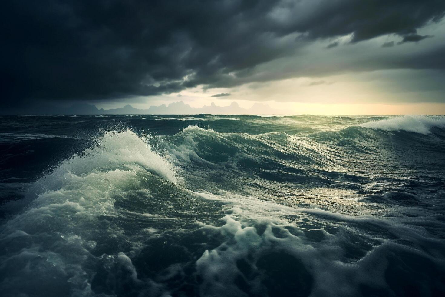 A storm over the ocean photo