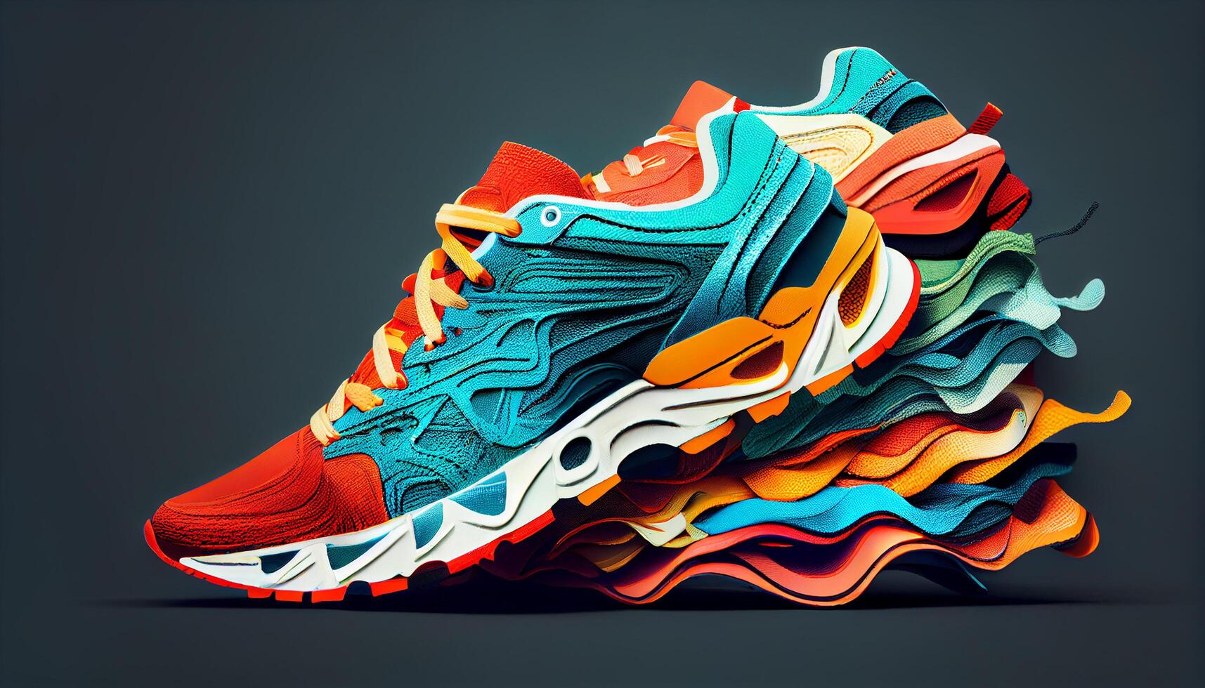 Sports shoe illustration for men fashion generated by AI photo