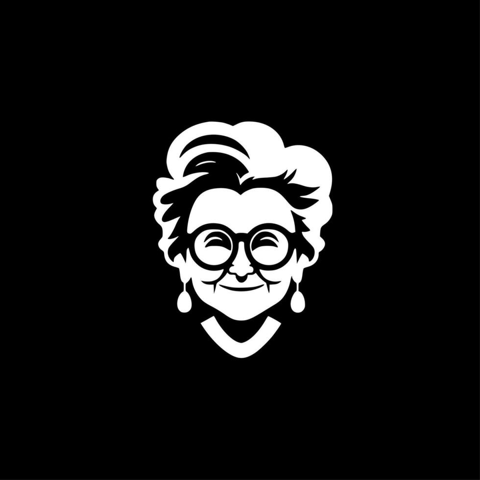 Grandma, Minimalist and Simple Silhouette - Vector illustration