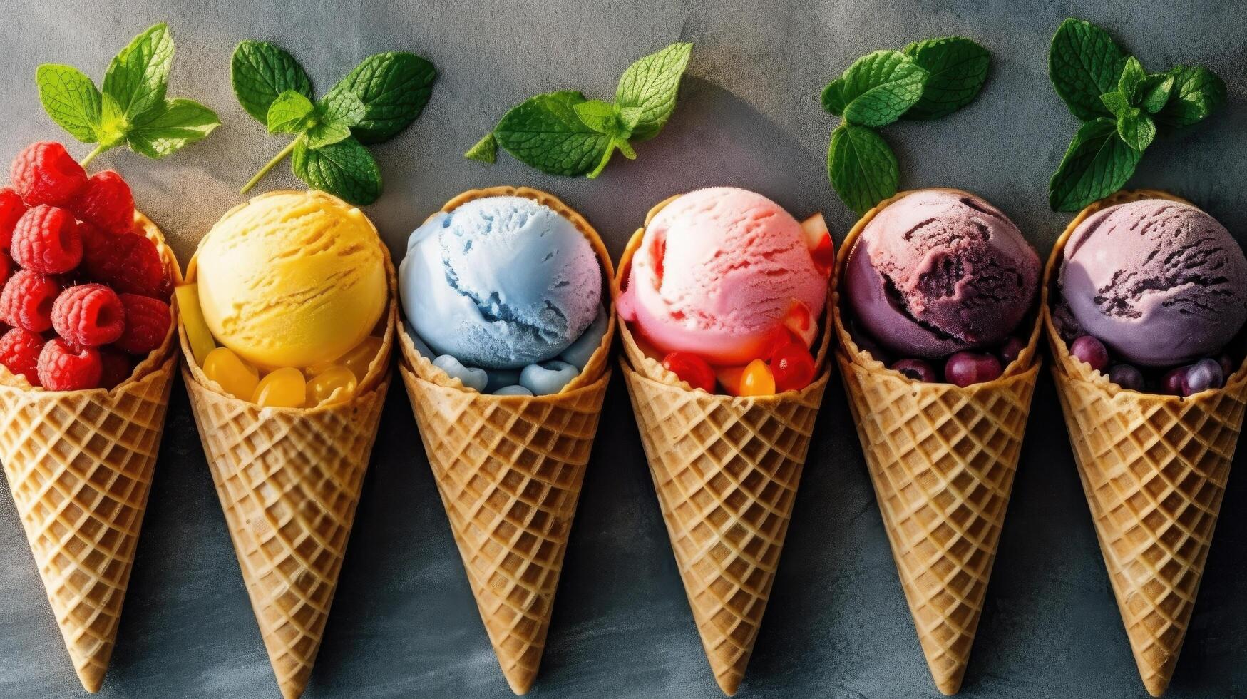 Various of ice cream. Illustration photo