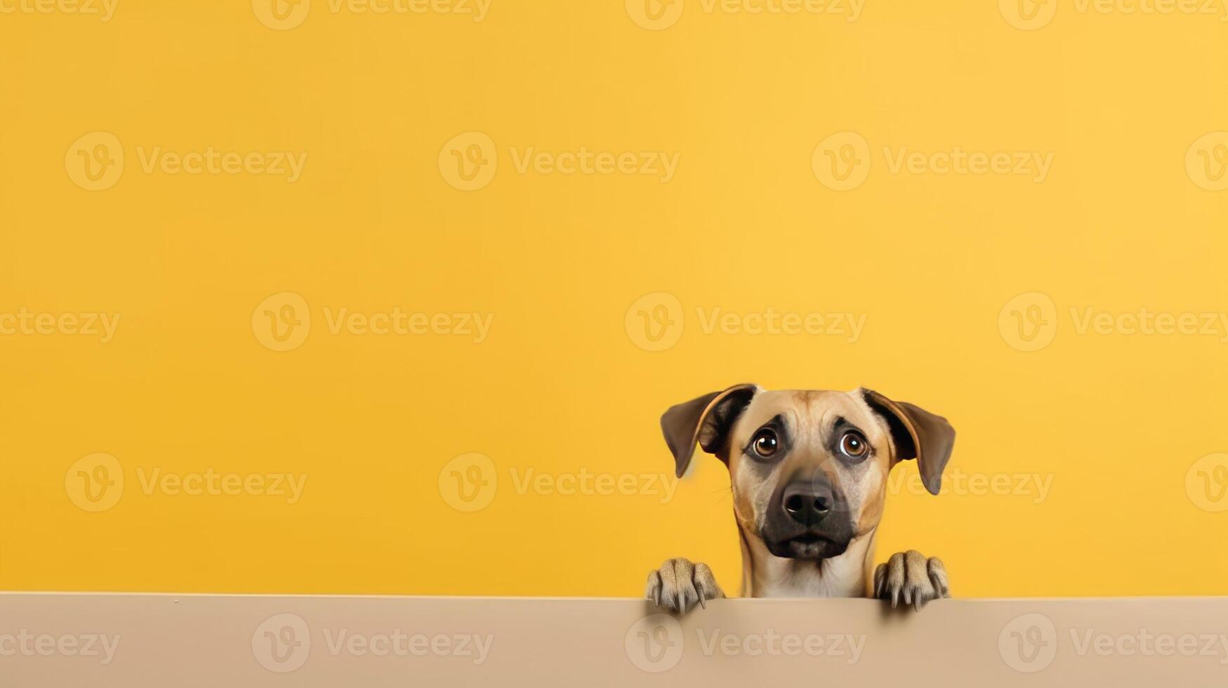 Empty space background with dog. Illustration photo