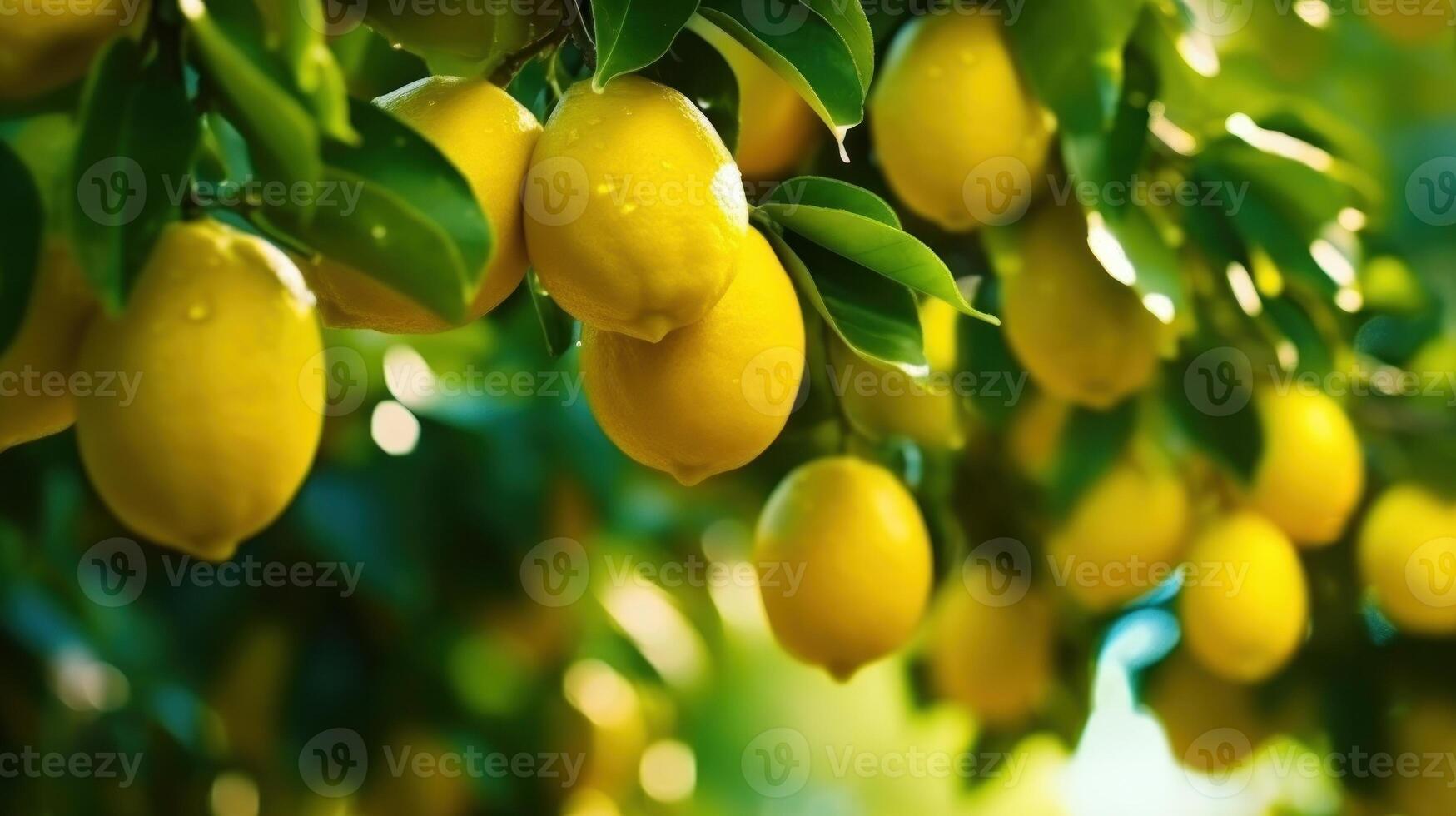 Lemon natural background. Illustration photo
