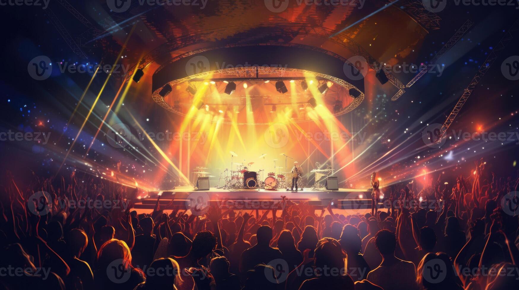 Rock music concert background Illustration photo