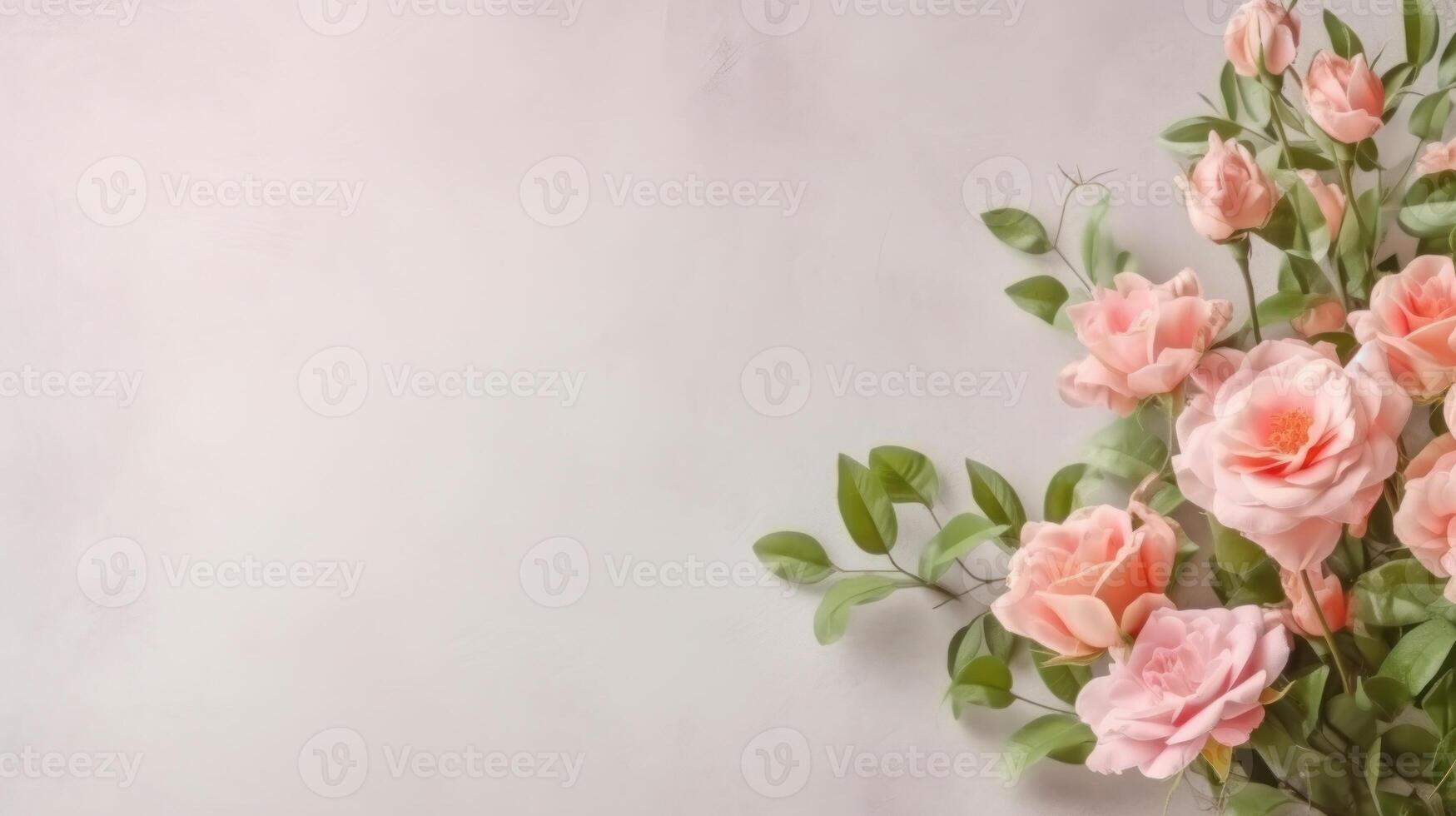 Rose flowers background. Illustration photo