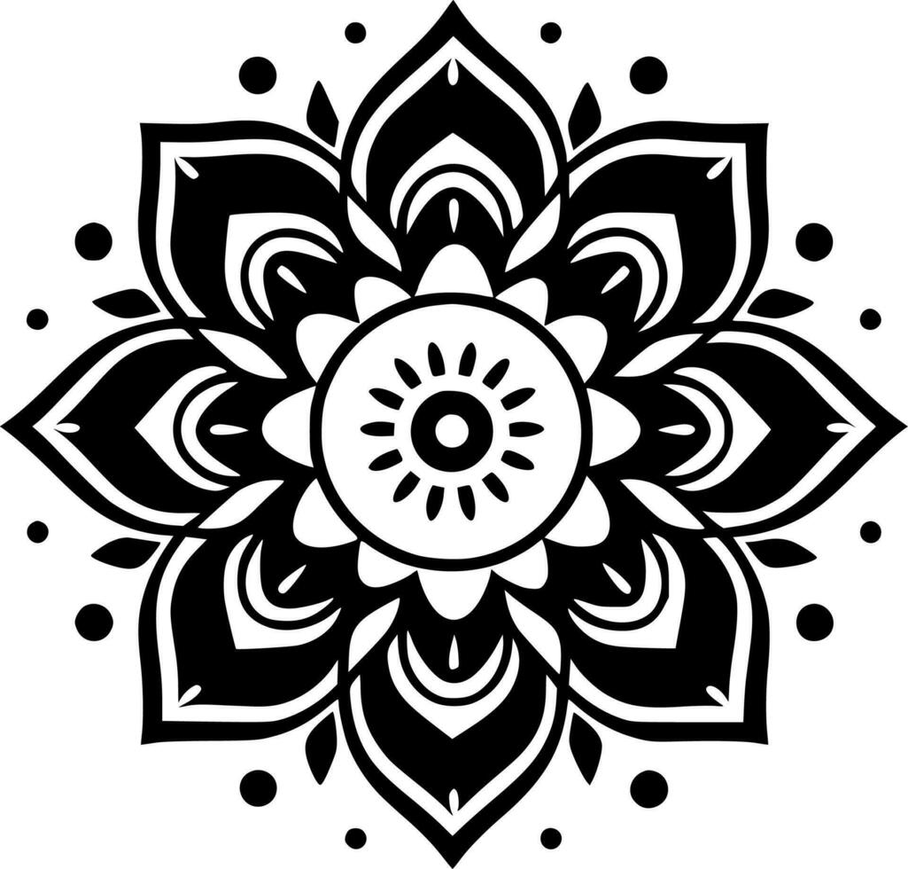 Mandala - Minimalist and Flat Logo - Vector illustration